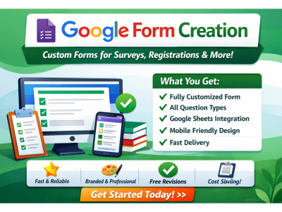 Professional Google Form for Surveys, Registration & Data Collection