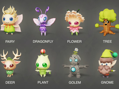 Textured low poly model for game engine