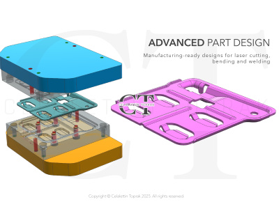 Sheet Metal Design Production-Ready: Laser Cutting & Bending (DXF/STEP)