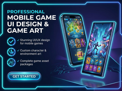 Professional mobile game UI design and game art