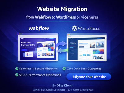 Website Migration from Webflow to WordPress or vice versa
