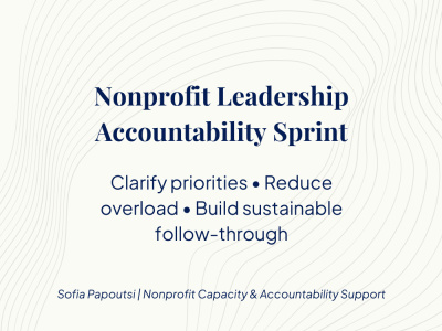 Clear priorities and accountability support for nonprofit leaders