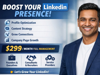 Manage your LinkedIn profile & company page to grow connections & followers