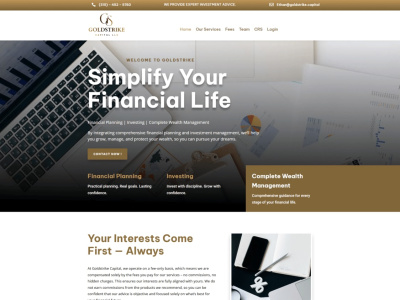 Professional WordPress website for financial advisors & wealth managers