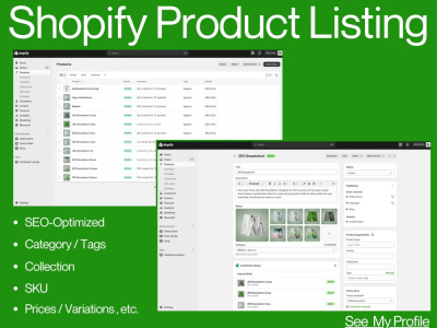 You will get an SEO-Optimized Product Listing in SHOPIFY