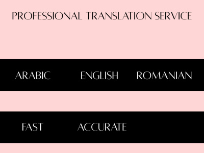 An accurate translation between English, Arabic, and Romanian.