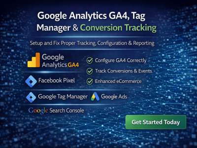 Setup & Fix Google Analytics GA4 ,Tag Manager and Conversion Tracking