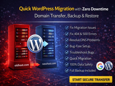 Zero Downtime WordPress Migration, Domain Transfer, Backup & Restore