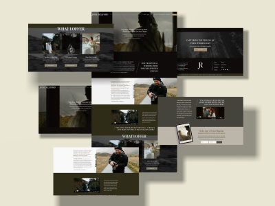 A cinematic, portfolio-focused Squarespace website