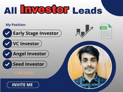 Verified Angel, VC, Seed & Early-Stage Investor Leads