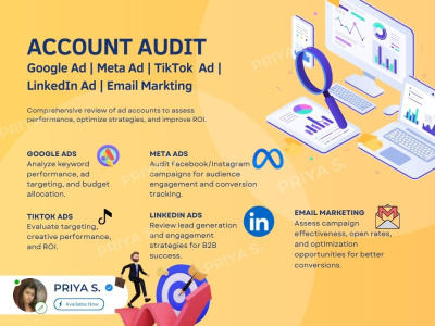 Ad Account Audit ( Google | Meta | TikTok | Linkedin ) | Email Marketing