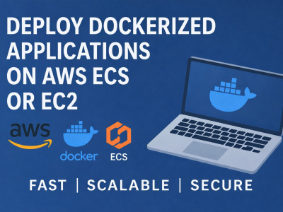 A docker app on AWS ECS or EC2 with CI/CD