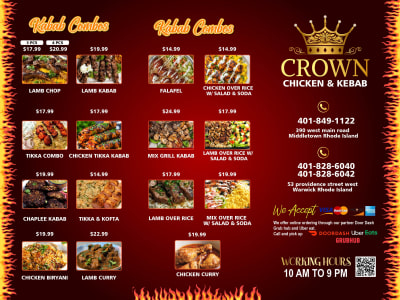 Tv screen menu card flyer poster banner digital menu dine in and take away