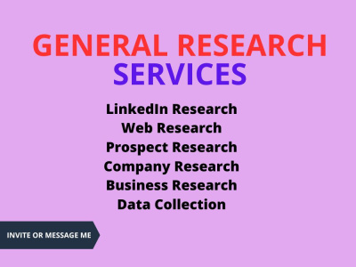 Professional General Research Services for Businesses & Professionals
