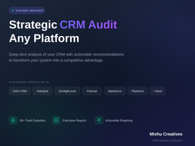 A Strategic CRM Audit by an experienced certified consultant – Any Platform