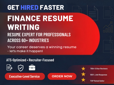 Finance Resume Writing, Accounting, Banking, Big 4, and CFO CV