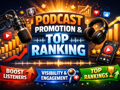 Podcast Promotion & Top Ranking | Boost Listeners, Visibility & Engagement