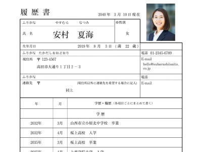 Resume for Japanese Companies