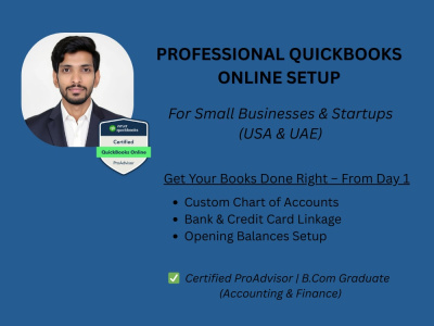 A professional QuickBooks Online setup and customization.