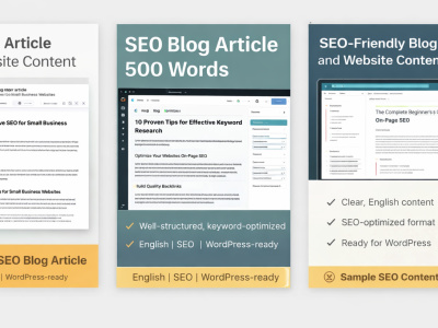 SEO-friendly blog articles and website content in English