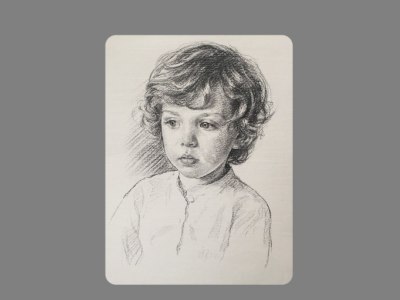 Vintage Style Handmade Sketch Of Your Baby