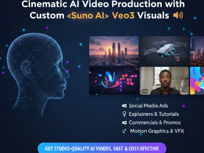A cinematic AI video with custom Suno AI music and Veo3 visuals ai music
