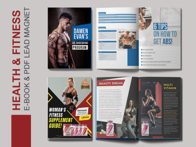 High-converting health & fitness eBook or PDF lead magnet design