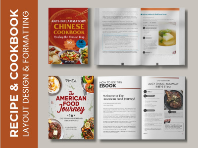 Professional cookbook & recipe ebook design for KDP & print