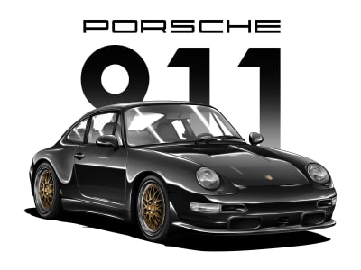 A unique digital illustration of any car you want