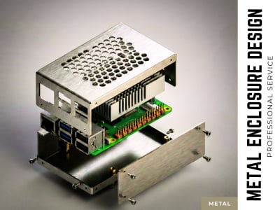 A metal enclosure, case or cover design for your electronics and projects
