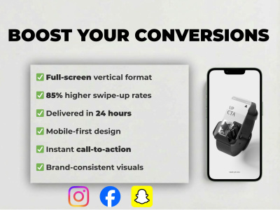 A high-converting Story ad for Instagram, Facebook, and Snapchat Stories