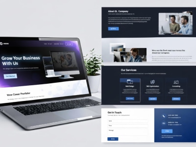 I will design a modern, clean, and responsive website using HTML & CSS ...