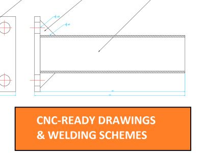 Production ready CAD drawing made by an ex. welder/fitter