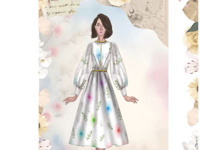Women’s Dress Design – Illustration & Technical Flats