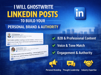 Ghostwrite LinkedIn posts to build your personal brand and authority