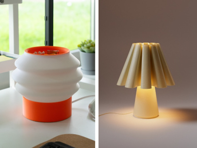 Realistic 3d lamp, lighting product design for led and 3d printing