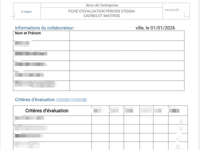 Trial Eval Form – Cadres (FR)
