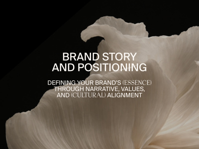 A refined brand story and positioning aligned with your vision and values