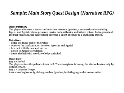 Game Quest & Narrative Writing for RPGs and Story-Driven Games