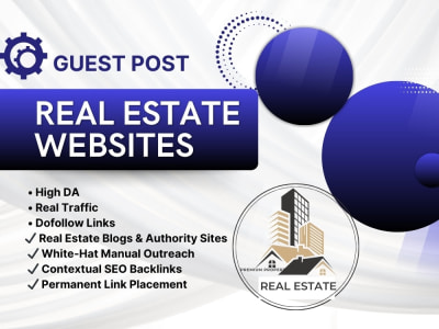 Real estate guest post on high DA websites for SEO backlinks and rankings