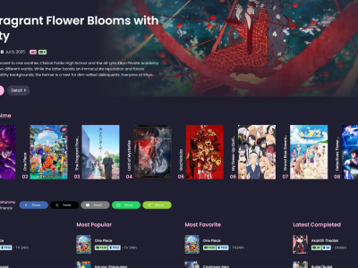 An anime streaming website