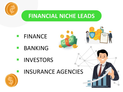 Financial Niche Leads - Banking, Investors, Insurance Agencies.