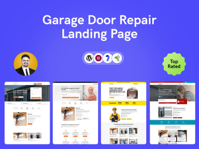 Garage Door Repair Landing Page | Garage Door Website | WordPress Elementor