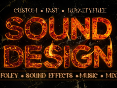 24h delivery professional Sound Design & Audio Mix
