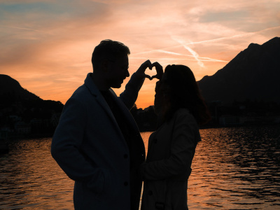 A professional wedding proposal photoshoot in Varenna, Lake Como or Lecco