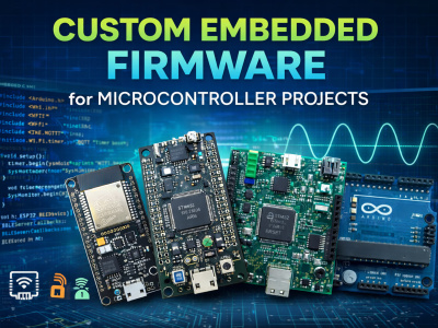 Custom embedded firmware for microcontroller projects