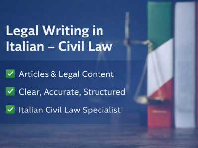 Legal Article in Italian – Italian Civil Law (Clear & Accurate)