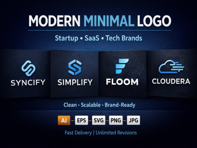 Modern Minimal Logo Design for Startup & SaaS Brands