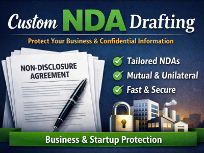 Custom NDA drafting for business & startups (NON-DISCLOSURE AGREEMENT)