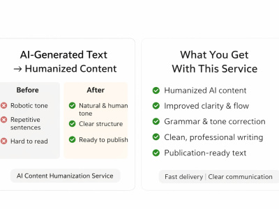 Humanize AI Content – Make AI Text Sound Natural & Human